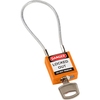 Cadenas de sécurité — Compact à câble, Orange, KD - Clé différente, Acier, 108.00 mm, 1 Boîte